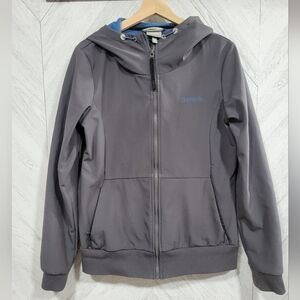 Bench Charcoal and Blue Hooded Jacket Size Medium